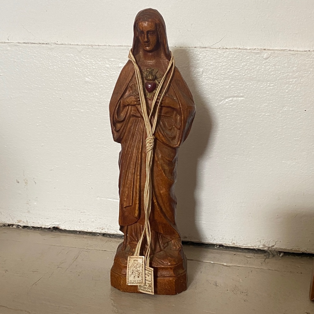 Handcrafted Brown Wooden Statue